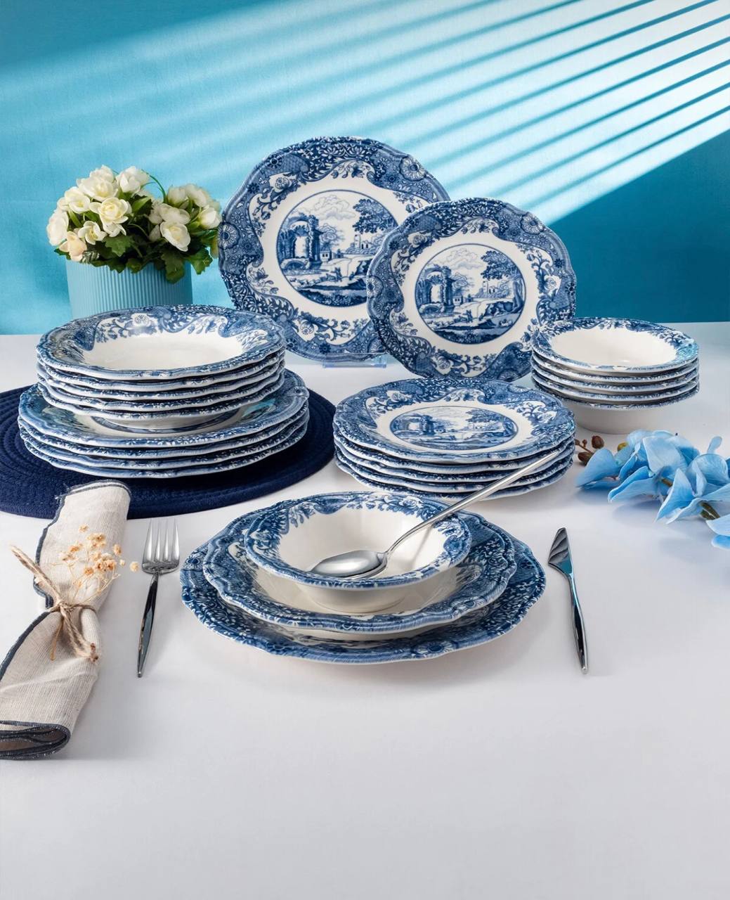 سرویس غذاخوری چینی 224پارچه6نفر ترکیه