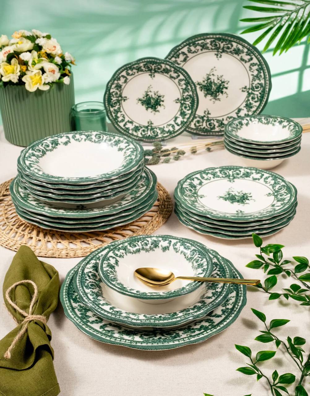 سرویس غذاخوری چینی 224پارچه6نفر ترکیه