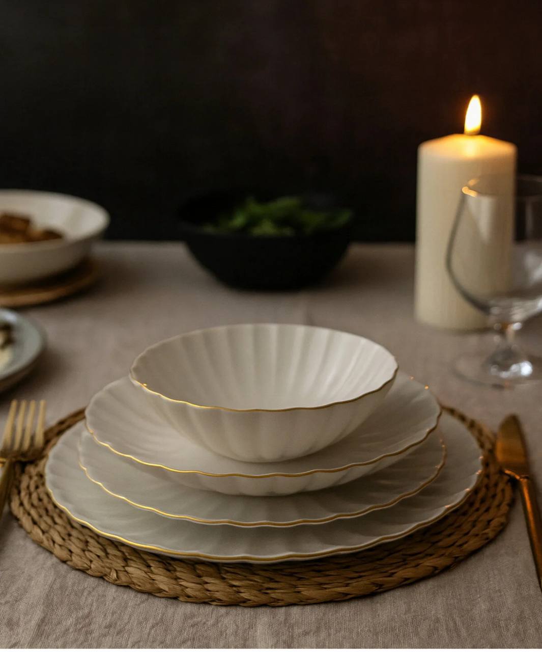 سرویس غذاخوری چینی 24پارچه6نفر ترکیه