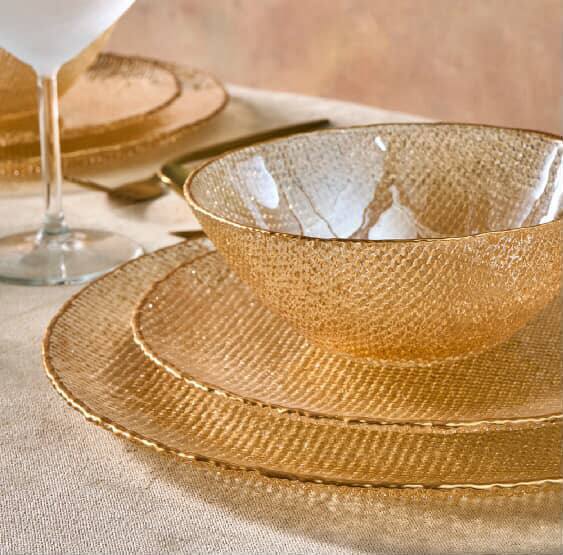 سرویس غذاخوری بلوری 18پارچه 6نفر کاراجا ترکیه