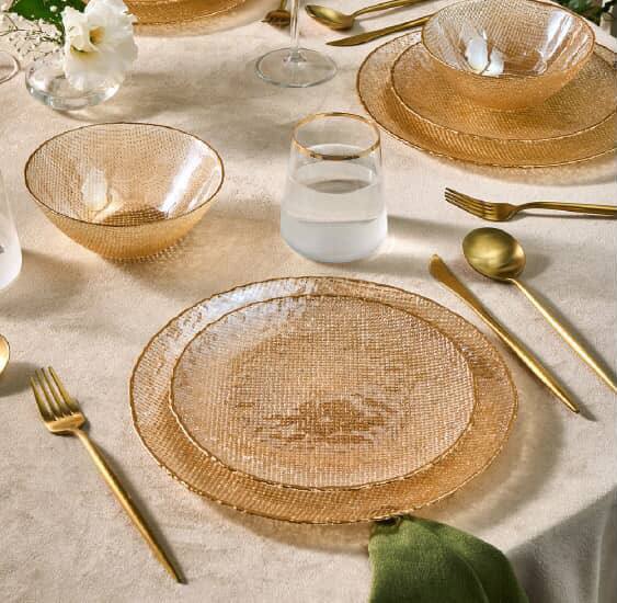 سرویس غذاخوری بلوری 18پارچه 6نفر کاراجا ترکیه