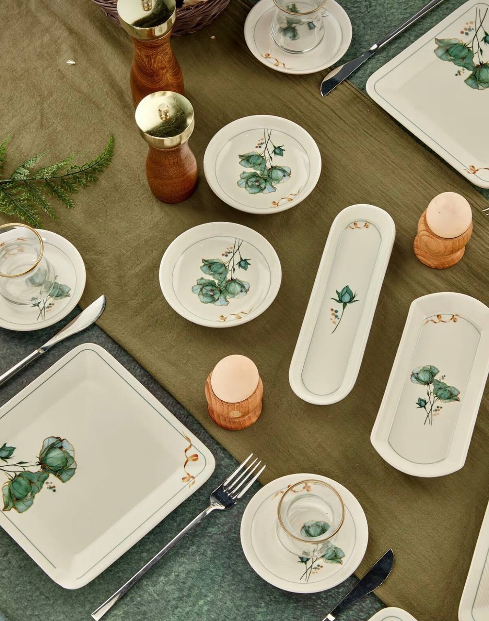 سرویس صبحانه خوری چینی 6نفر 21پارچه ترکیه