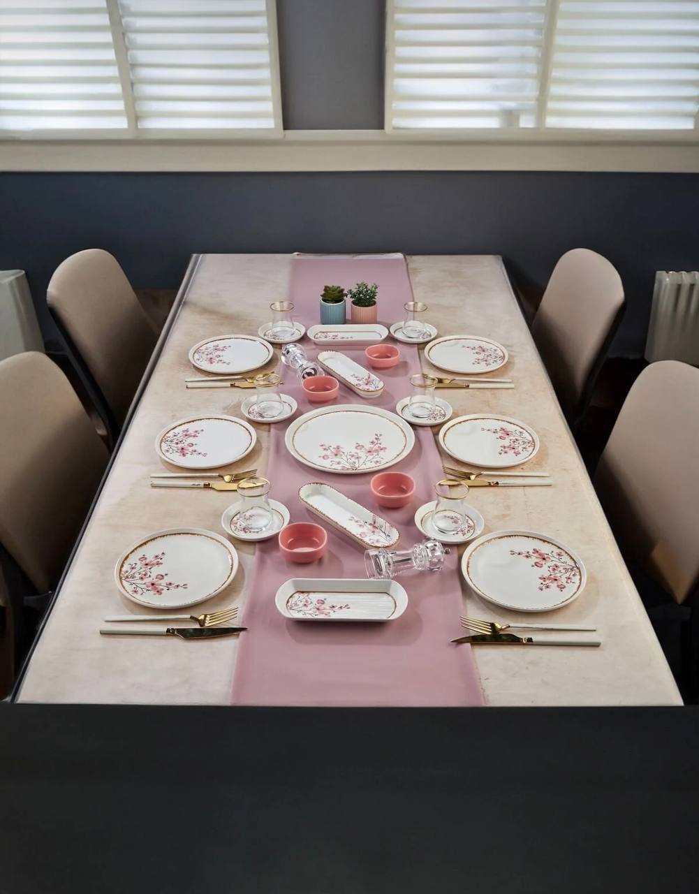 سرویس صبحانه خوری چینی 6نفر 21پارچه ترکیه