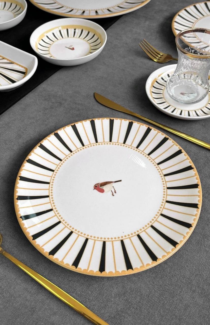 سرویس صبحانه خوری چینی 6نفر 21پارچه ترکیه