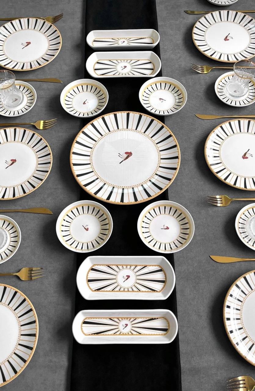 سرویس صبحانه خوری چینی 6نفر 21پارچه ترکیه