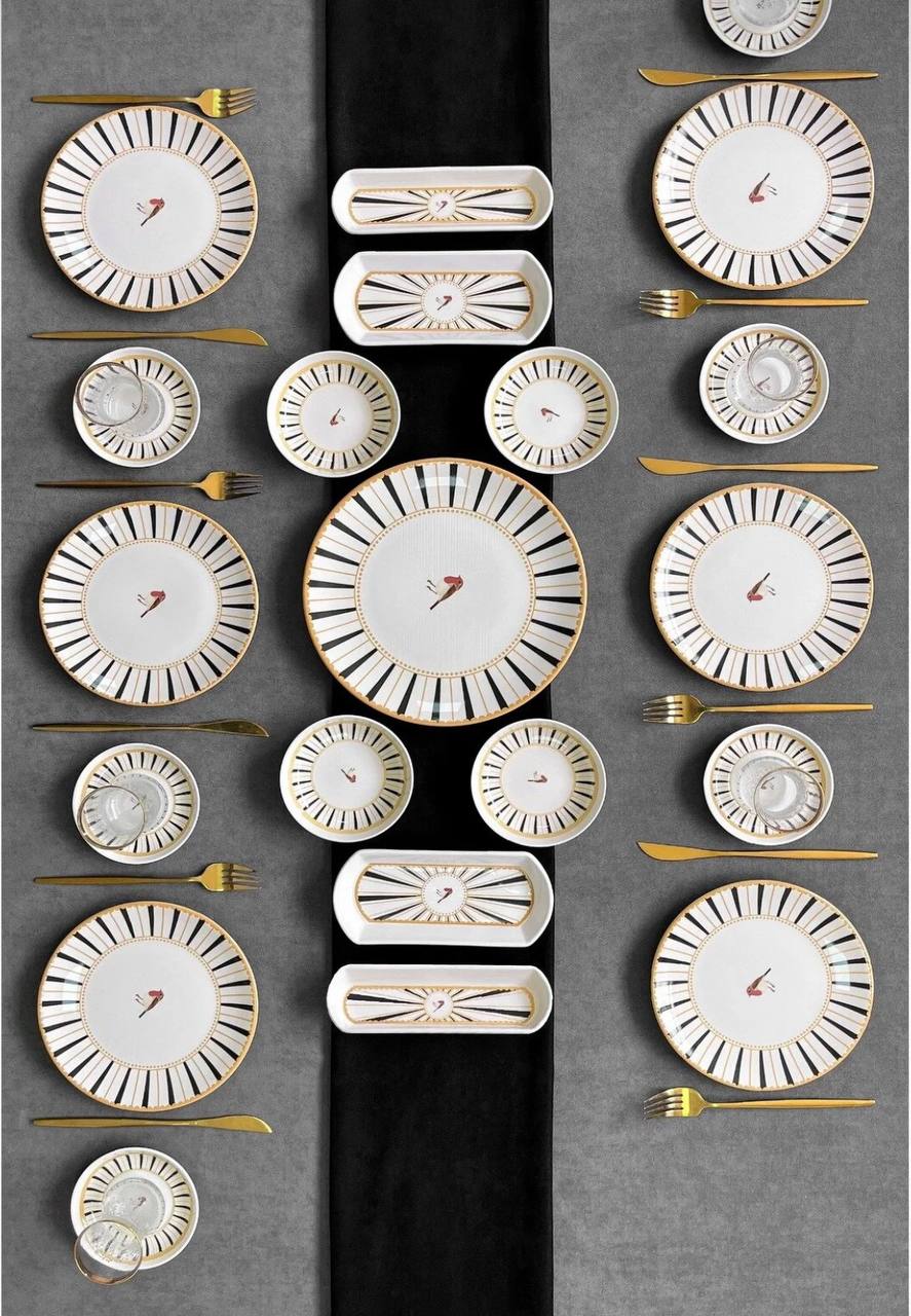 سرویس صبحانه خوری چینی 6نفر 21پارچه ترکیه