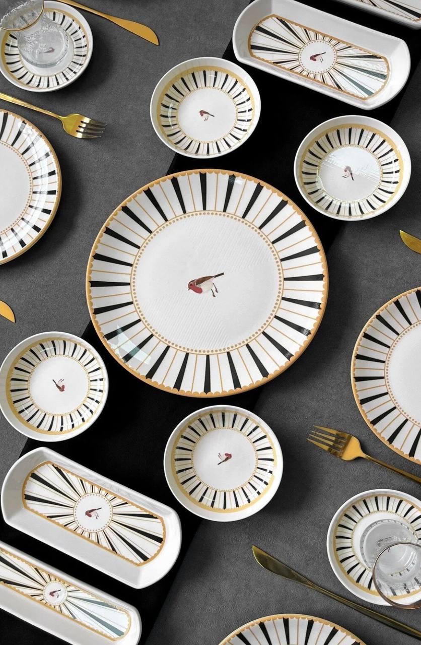 سرویس صبحانه خوری چینی 6نفر 21پارچه ترکیه