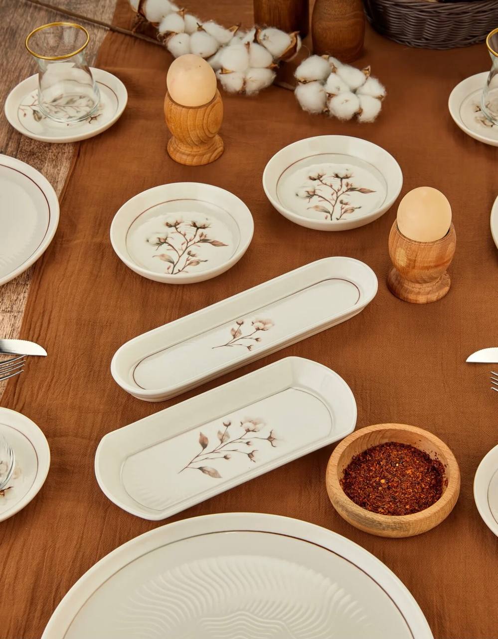 سرویس صبحانه خوری چینی 6نفر 21پارچه ترکیه