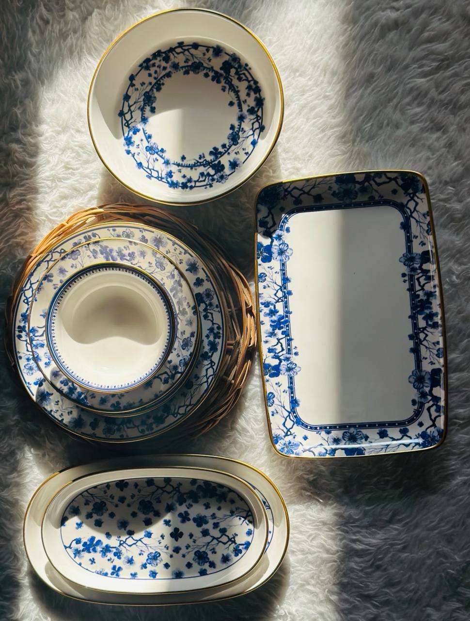 سرویس غذاخوری چینی28پارچه6نفر شاهین ترکیه