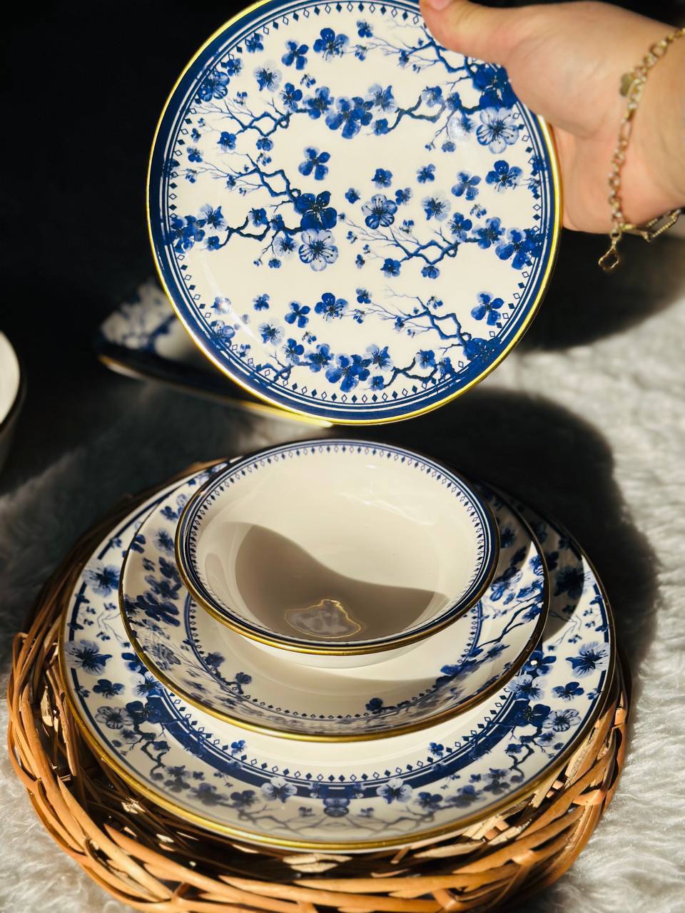 سرویس غذاخوری چینی28پارچه6نفر شاهین ترکیه