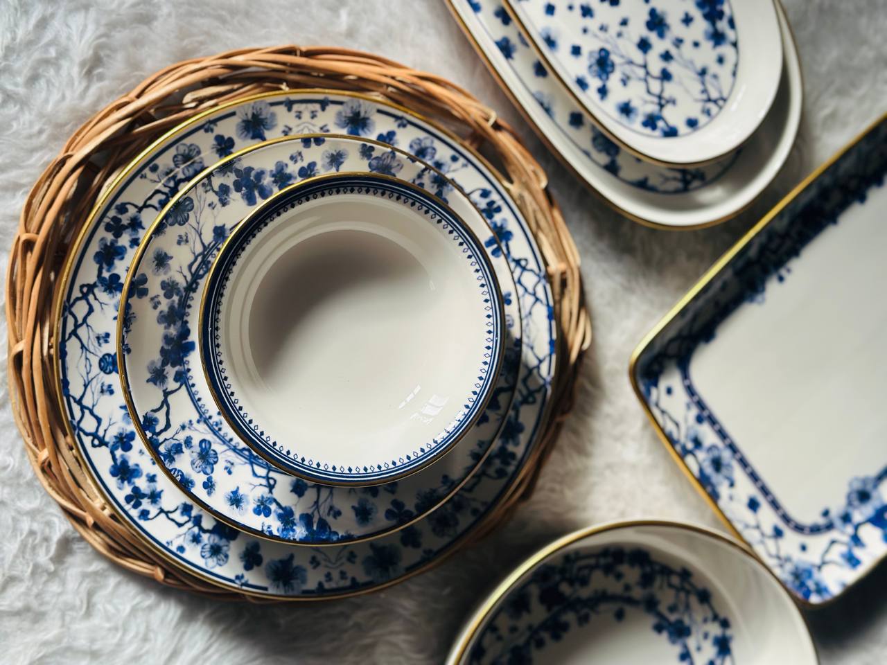 سرویس غذاخوری چینی28پارچه6نفر شاهین ترکیه