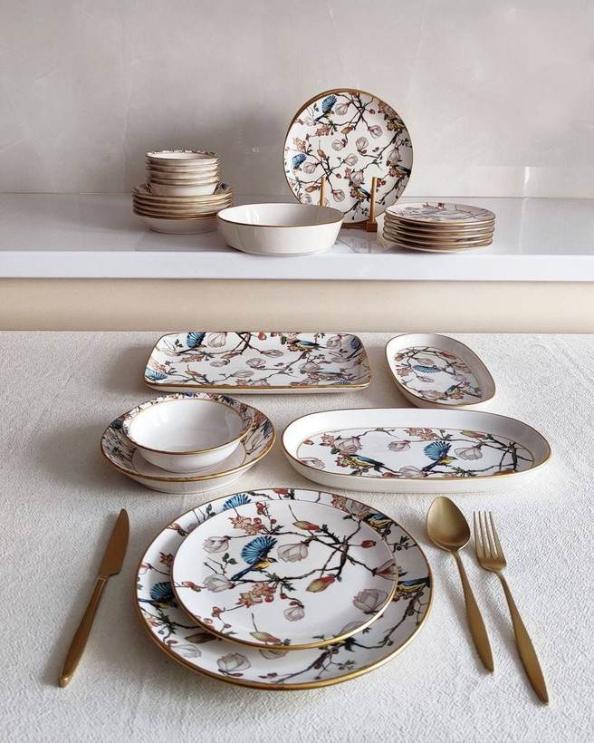 سرویس غذاخوری چینی28پارچه6نفر شاهین ترکیه