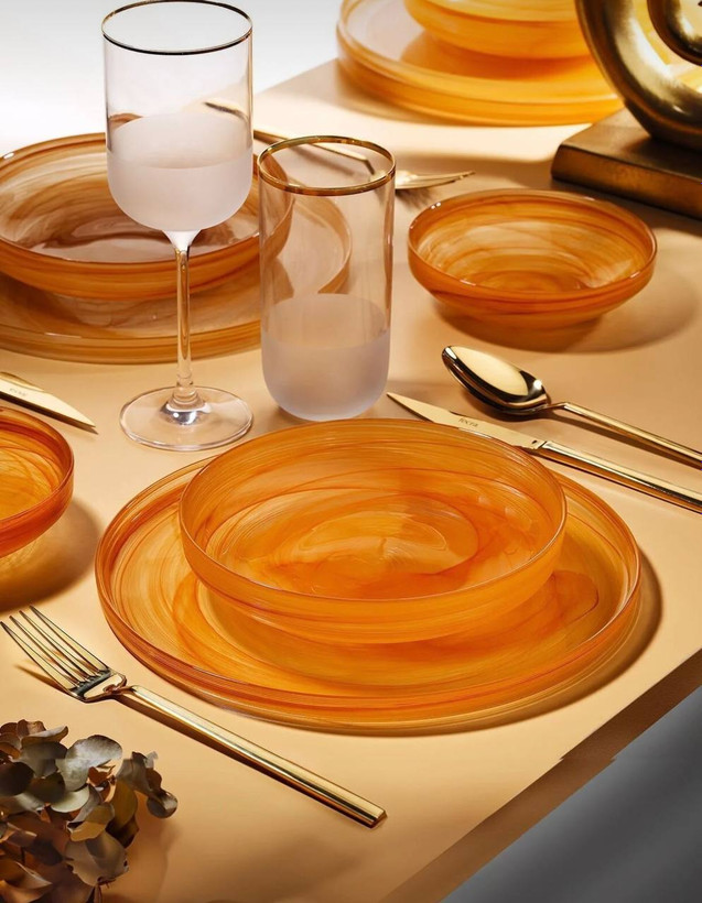 سرویس غذاخوری بلوری6نفر18پارچه فسرا ترکیه