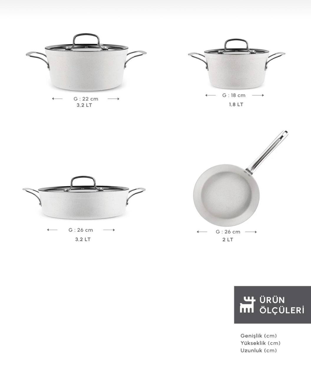 سرویس قابلمه گرانیتی 7پارچه کاراجا ترکیه